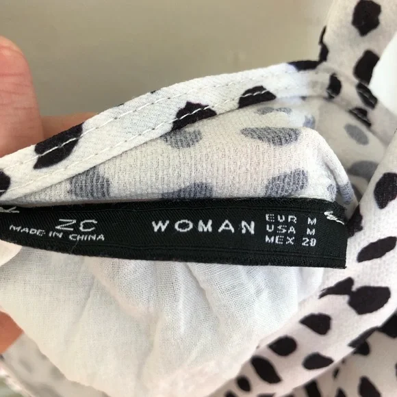 💥HOST PICK💥 Zara Polka Dot Shoulder Tie Ruffle Mini Dress - Picture 10 of 11